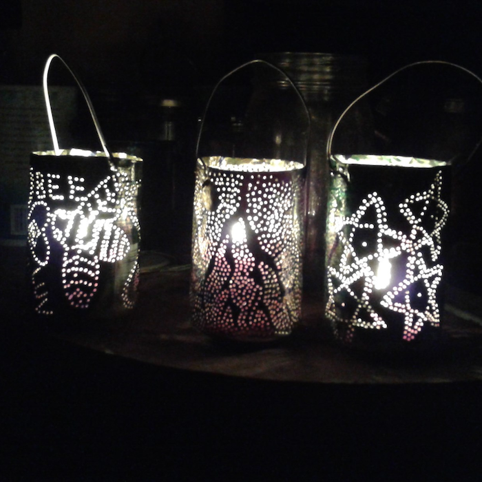 Lanterns made from aluminum cans